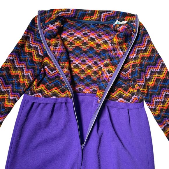 70s vintage maxi dress empire waist maxi sweater top Long sleeve mockneck. - Picture 9 of 11